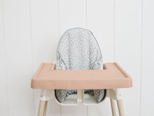 Load image into Gallery viewer, ikea highchair accessories. Cushion cover, placemat and leg wraps with footrest for complete makeover