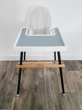 Load image into Gallery viewer, Ikea high chair Antilop Makeover with placemat and legwraps cushion