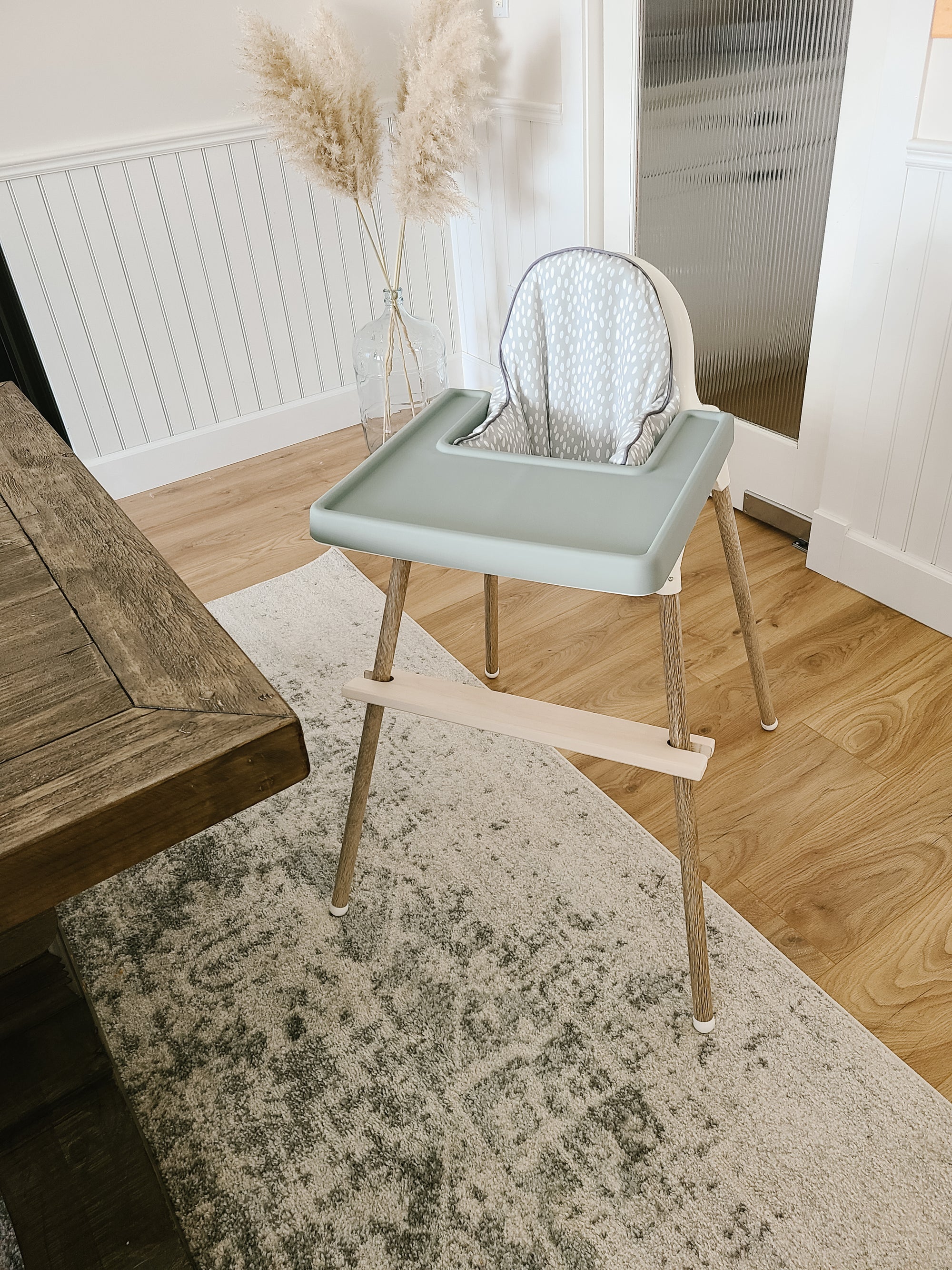 Ikea Highchair Acessories  Antilop placemat, cushion cover, footrest and leg stickers