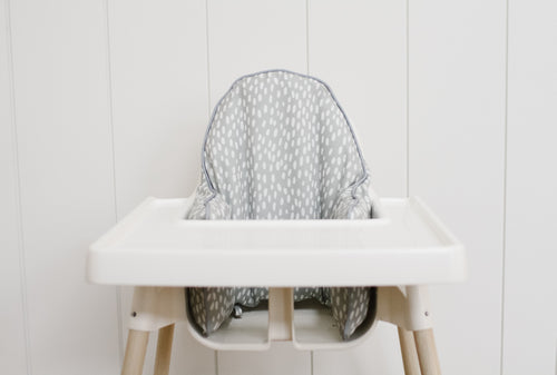 ikea highchair accessories. Cushion cover, placemat and leg wraps with footrest for complete makeover