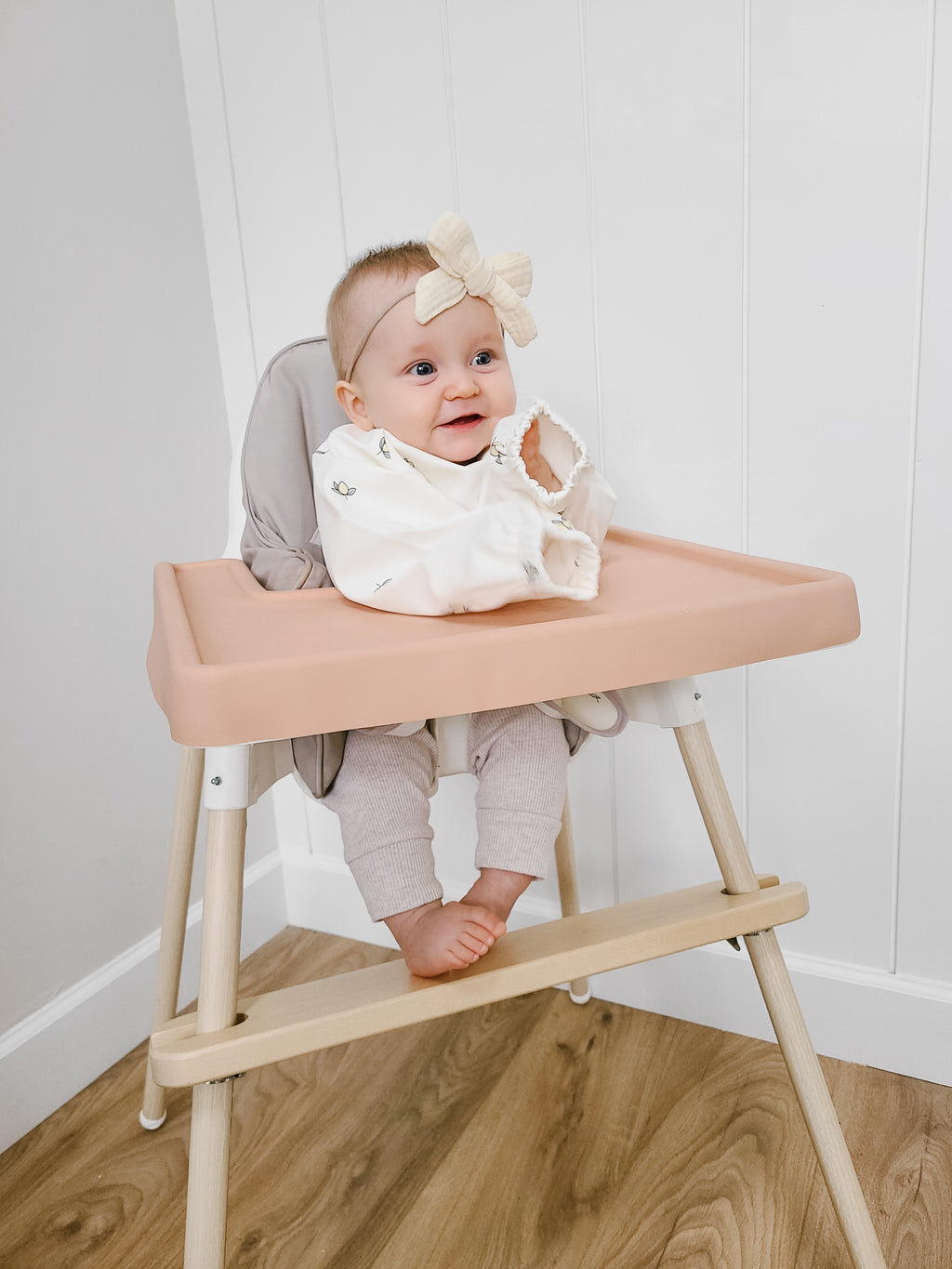 toddler ikea antilop highchair accessories. Cushion cover, placemat and leg wraps with footrest for complete makeover