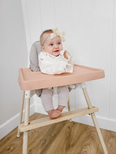 Load image into Gallery viewer, toddler ikea antilop highchair accessories. Cushion cover, placemat and leg wraps with footrest for complete makeover
