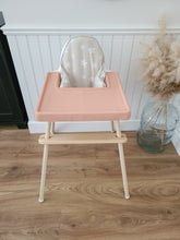 Load image into Gallery viewer, ikea highchair accessories. Cushion cover, placemat and leg wraps with footrest for complete makeover
