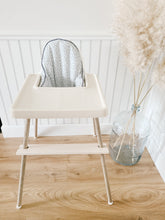 Load image into Gallery viewer, ikea highchair accessories. Cushion cover, placemat and leg wraps with footrest for complete makeover
