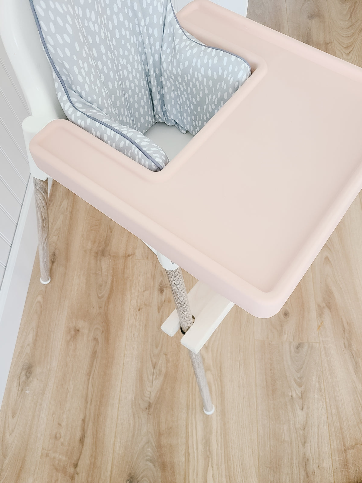 ikea highchair accessories. Cushion cover, placemat and leg wraps with footrest for complete makeover