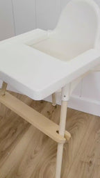 Ikea highchair diy hack with accessories.  Cushion cover, placemat, footrest and leg wraps Video