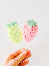 Load image into Gallery viewer, popsicle molds made from silicone in dinosaur and fruit shape
