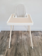 Load image into Gallery viewer, Ikea high chair Antilop Makeover with placemat and legwraps cushion
