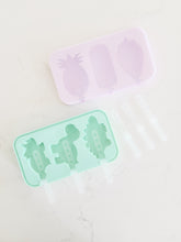 Load image into Gallery viewer, popsicle molds made from silicone in dinosaur and fruit shape use in freezer or oven
